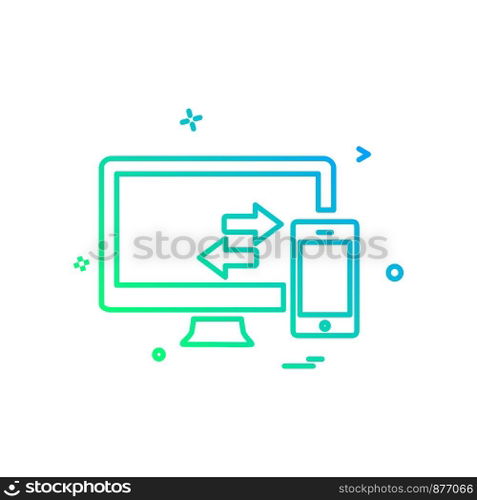 Computer icon design vector