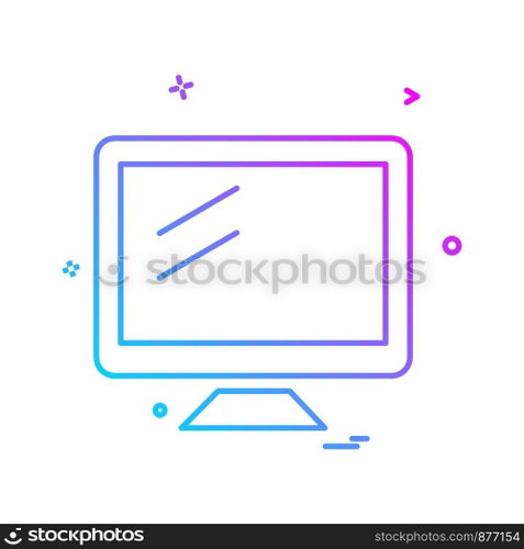 Computer icon design vector