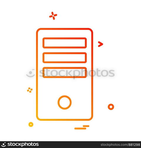Computer icon design vector