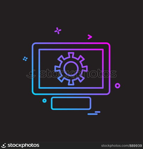 Computer icon design vector