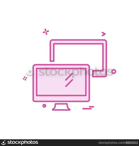 Computer icon design vector