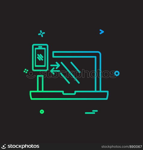 Computer icon design vector