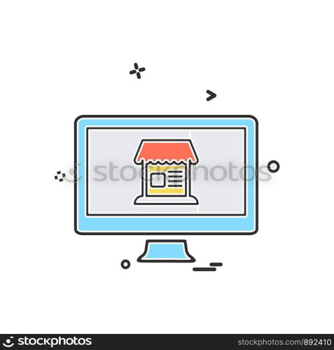 Computer icon design vector