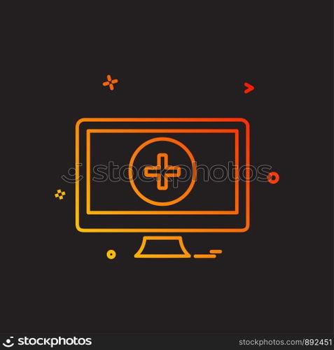 Computer icon design vector