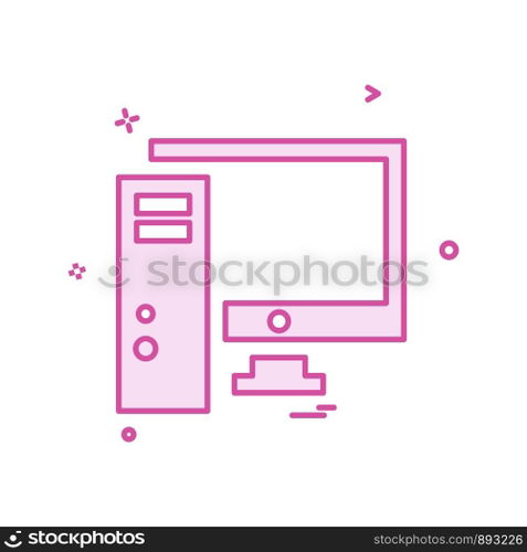 Computer icon design vector