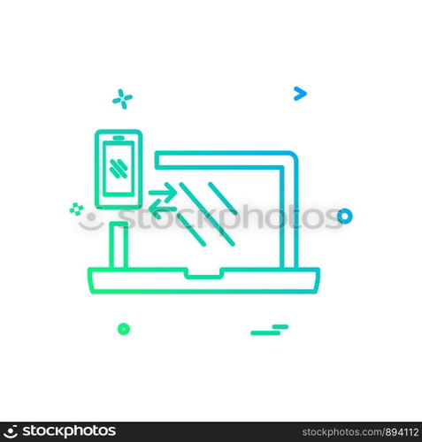 Computer icon design vector