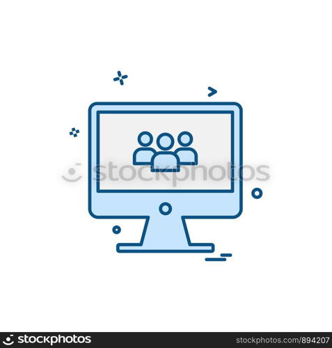 Computer icon design vector