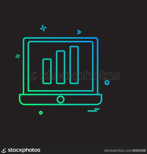 Computer icon design vector