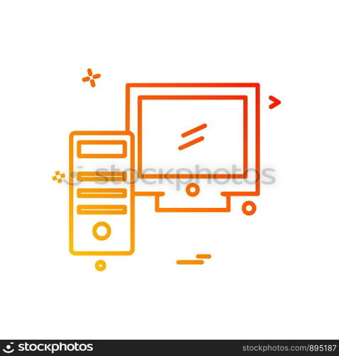 Computer icon design vector