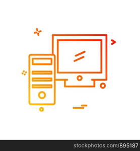 Computer icon design vector