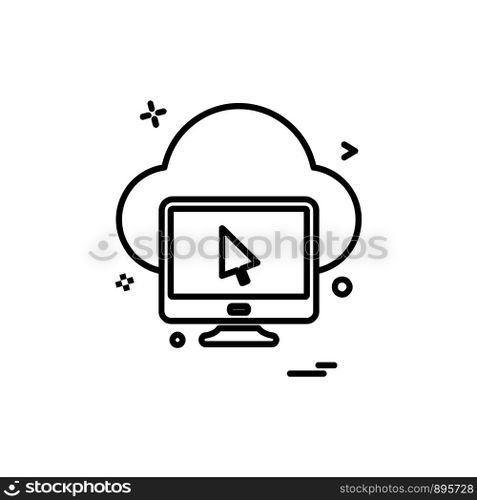 Computer icon design vector