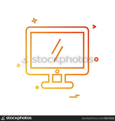 Computer icon design vector