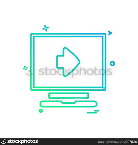 Computer icon design vector