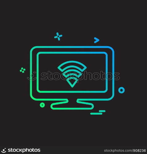 Computer icon design vector