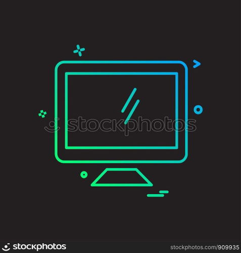 Computer icon design vector