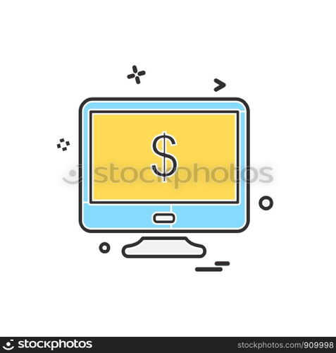 Computer icon design vector