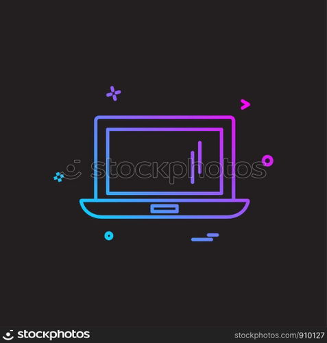 Computer icon design vector