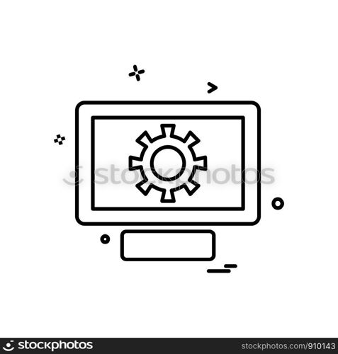 Computer icon design vector