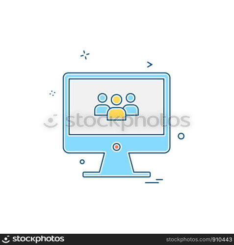 Computer icon design vector