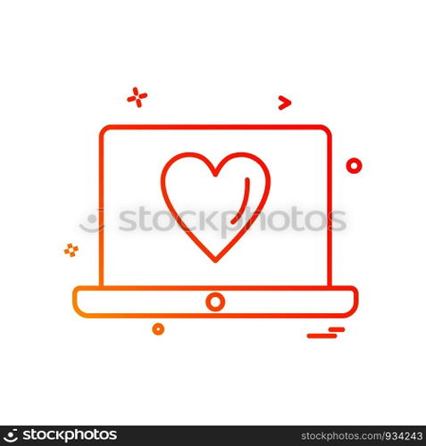 Computer icon design vector
