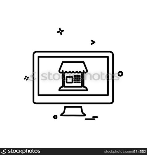Computer icon design vector