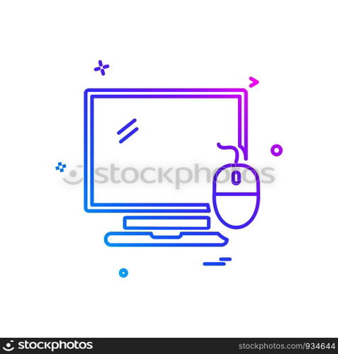 Computer icon design vector