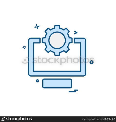 Computer icon design vector 
