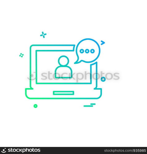 Computer icon design vector 
