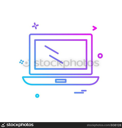Computer icon design vector