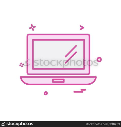 Computer icon design vector