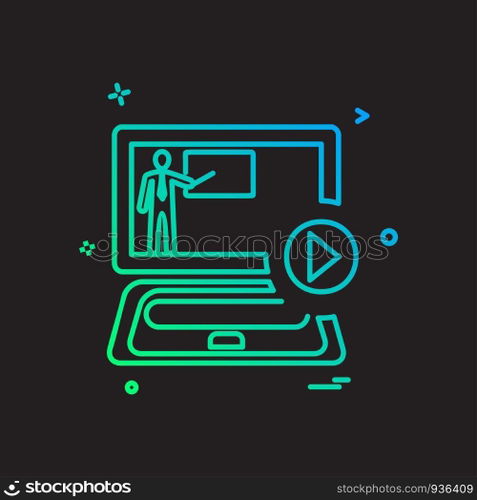 Computer icon design vector