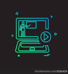Computer icon design vector