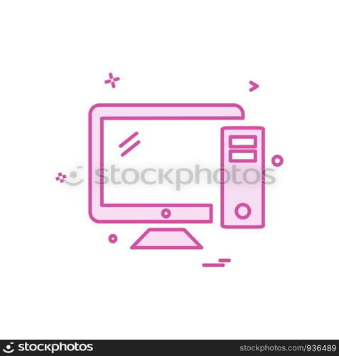 Computer icon design vector