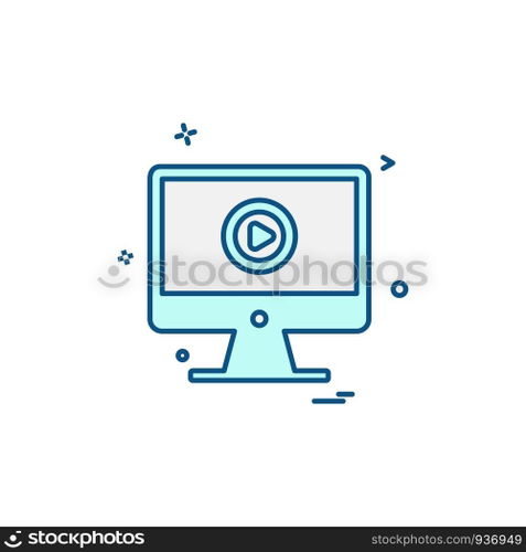 Computer icon design vector 