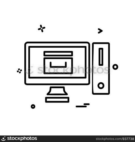 Computer icon design vector