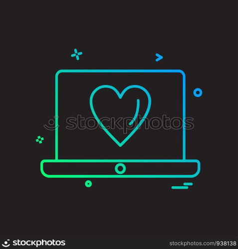 Computer icon design vector