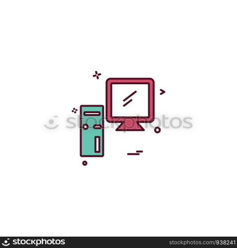 Computer icon design vector 