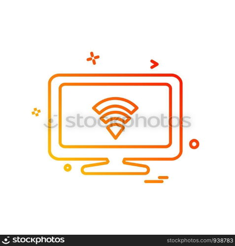 Computer icon design vector
