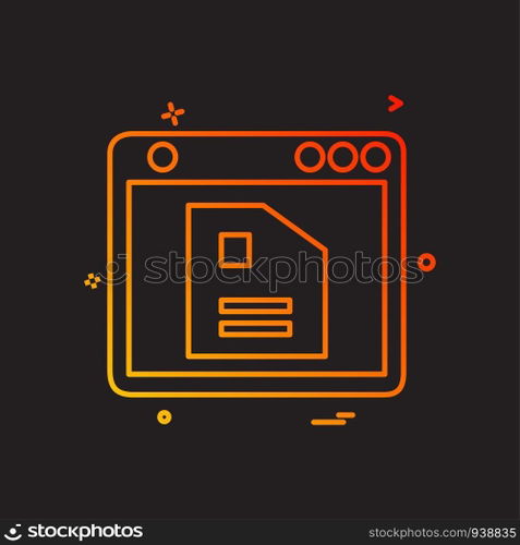 Computer icon design vector