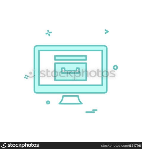 Computer icon design vector