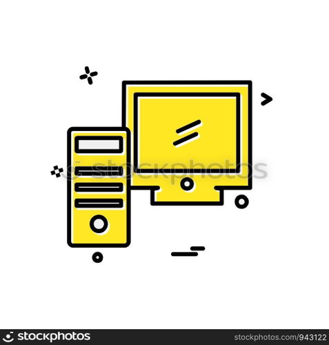 Computer icon design vector