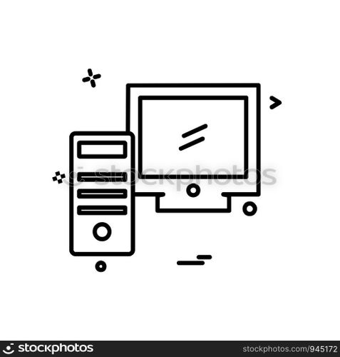 Computer icon design vector