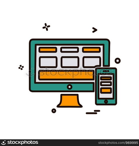 Computer icon design vector