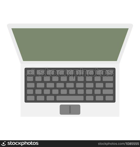 Computer icon. Flat illustration of computer vector icon for web design. Computer icon, flat style