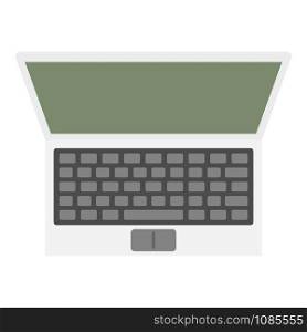 Computer icon. Flat illustration of computer vector icon for web design. Computer icon, flat style