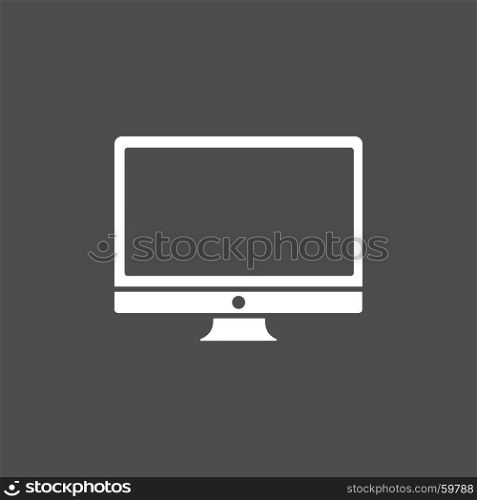 Computer icon on dark background