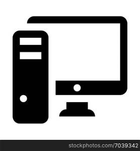 computer, icon on isolated background