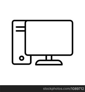 Computer icon vector design template on white background