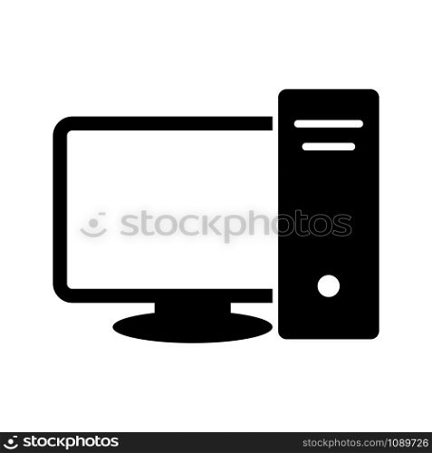 Computer icon vector design template on white background