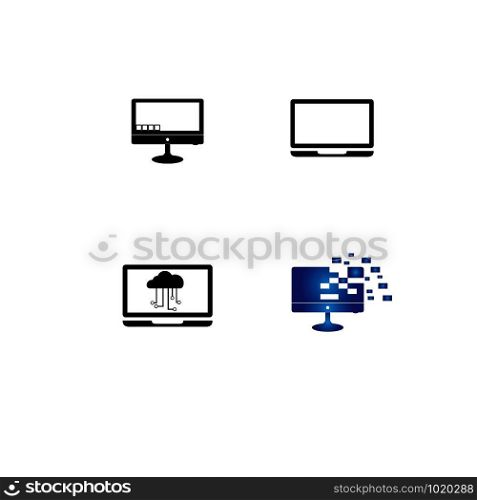 COMPUTER icon Vector Illustration design Logo template